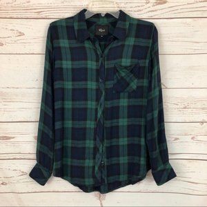 Rails Hunter Forest & Navy Plaid, XS